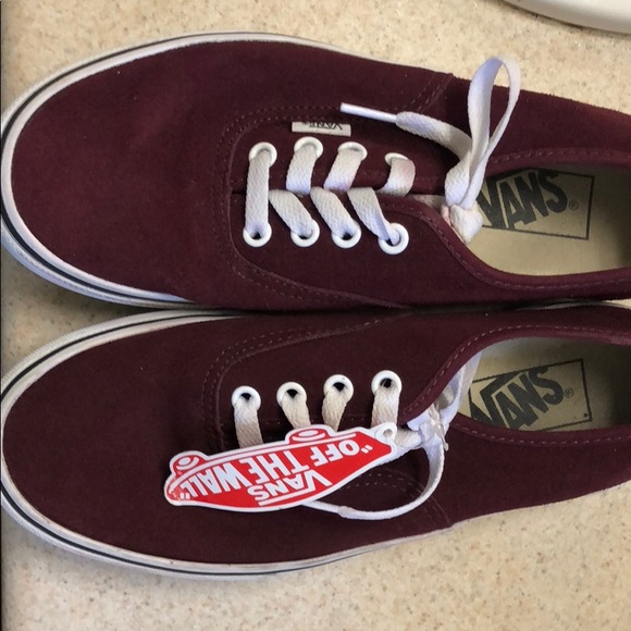 vans burgundy platform